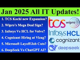 TCS, Infosys, Wipro, HCL Tech, Cognizant, Microsoft🔥All IT Updates Jan 2025!🔥#tcs #infosys #wipro