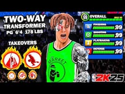 *NEW* ULTIMATE 2-WAY ISO POINT GUARD BUILD on NBA 2K25 (Best Jumpshot, Dunk packages, Dribble Moves)