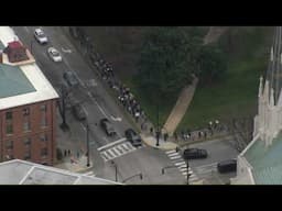 Sky 5 flies over Trump protest in downtown Raleigh