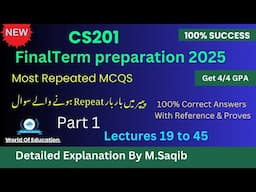 cs201 final term preparation 2025| cs201 final term past paper| cs201 final term preparation| cs201