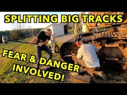 Repairing Track Adjusters On A Large Excavator, Case 170B.  Tough Job!