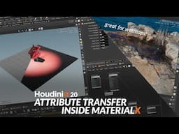 Houdini 20 HIDDEN GEM: Attribute Transfers directly inside MaterialX/Karma (great for wetmaps)