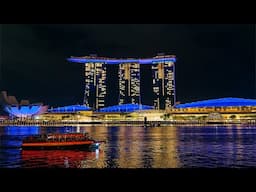 🇸🇬 Singapore Night  River Cruise Full Tour | Marina Bay Sands & Landmarks 4K HDR