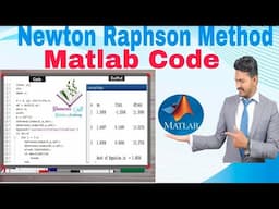 MATLAB Code of  Newton Raphson Method  for root finding|Algorithm Output Table Form|Lecture 08