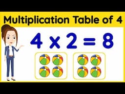 Multiplication Table of 4 | Table of 4 | Table of 4 for kids | Multiplication Table | #mathsforkids