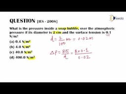 Numerical on Calculation of Excess Pressure 3