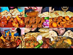 ASMR EATING SPICY CHICKEN CURRY WITH PARATHA | BEST INDIAN FOOD MUKBANG |Foodie India|