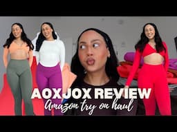 AOXJOX TRY ON HAUL AMAZON ACTIVE WEAR REVIEW