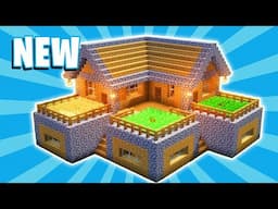 Minecraft House Tutorial : (#22) Large Wooden Survival House (How to Build)