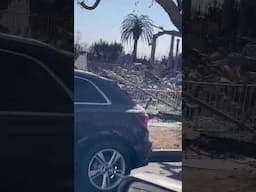 Melted Steel Beams In The Palisades Fire In California