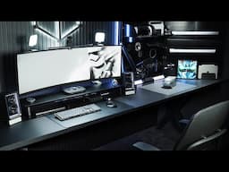 ULTIMATE All Black Dream Desk Setup & Office - The Build