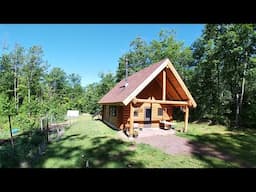 A Peaceful Log Cabin Morning UNTIL Predators, a Bear & a Fox, Leaking Boat, & OFF GRID Homesteading