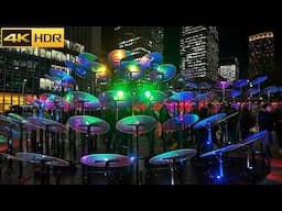 ✨ Canary Wharf Winter Lights 2025 | Stunning Light Art Walk in London [4K HDR]