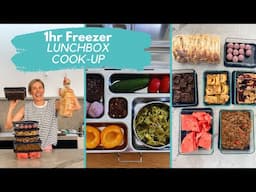 1hr = Healthy Lunchbox Recipe Cook-up Guide | Batch Kids School Lunches For The Freezer Stacey Clare