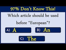 Articles Quiz 13: If You Pass This Test, Your English Is Amazing.