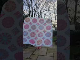 Dresden quilt reveal on a windy day! #shortvideo #quilting #sewing #quiltdrop