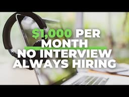 5 Best Work From Home Jobs That Are Now Hiring w/ No Interview (2024)