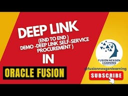 Deep Link in Self Service Procurement in Oracle Fusion