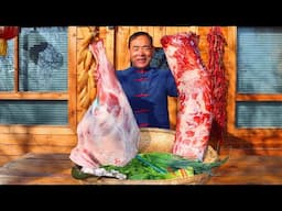 First GREEN Hot Pot Ever! Taste Sliced Beef And Lamb in Boiling Spicy Broth | Uncle Rural Gourmet