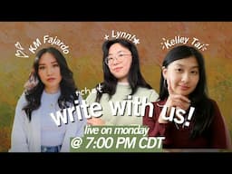 ⭐ write with us // live writing sprints ft. Kris & Kelley