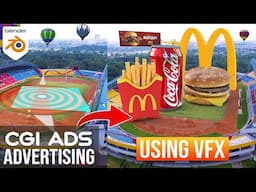 How To Create McDonald's CGI Ads Using VFX in Blender |  VFX Blender Tutorial