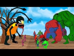 Evolution Of COLOR HULK & SPIDERMAN Family Vs Playing Squid Game 2 Animation Funny | 어몽어스 오징어 게임 2