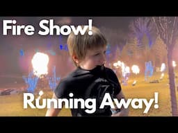 Ezra ESCAPES at Christmas FIRE SHOW - Located by AngelSense!