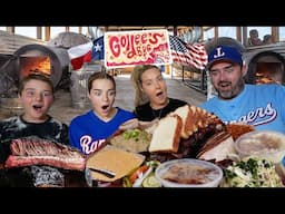 New Zealand Family try #1 Texas BBQ in the world! (IS GOLDEE'S REALLY BETTER THAN TERRY BLACK'S?!)