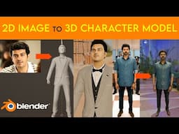 2D Image to 3D Character Model | Create Easy 3d Character Modeling