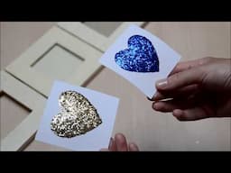 Easy DIY project - Glitter Hearts made on Paper