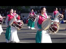 Korean parade in koreatown of Los Angeles