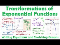 Transformations of Exponential Functions - Sketch Graphs & Write Equations • [7.2] PRE-CALCULUS 12