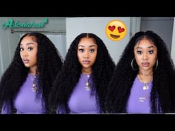 THE BEST WIG I EVER HAD!! Claw Clip Curly Frontal Wig Install *MUST WATCH* | ft Asteria hair