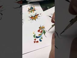 Rosemaling Detailing Linework magic with Lise Lorentzen - ASMR painting