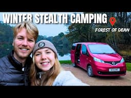 WINTER stealth camping in our unfinished van (In the Forest of Dean)