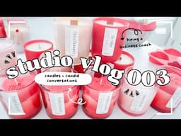 studio vlog | candid conversations + candles | hiring a business coach for my handmade business