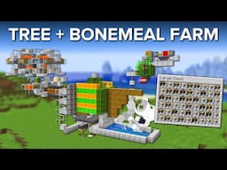 Minecraft Tree Farm With Infinite Bonemeal Farm - 10,000 Logs Per Hour