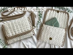 DIY | Macrame Clutch / Crossbody bag tutorial | Bolsa de macrame | 마크라메 가방