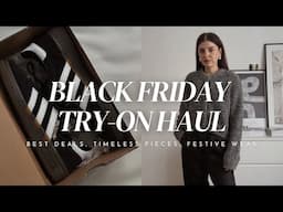 HUGE BLACK FRIDAY TRY-ON HAUL | Massimo Dutti, COS, Sézane, Arket, H&M, Mango & Adidas Finds