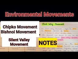 Environmental movements in india | Chipko movement , bishnoi movement , silent valley movement