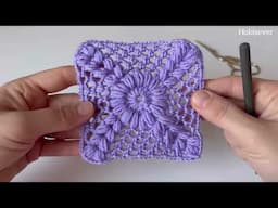 KARE MOTİFTEN TIĞ İŞİ ÖRGÜ BATTANİYE MODELLERİ 💕 KARE MOTİF MODELLERİ #tutorial #grannysquare