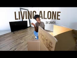 LIVING ALONE IN CANADA AT 19:  Moving Day, Furnishing & Cozy Studio Apartment Tour