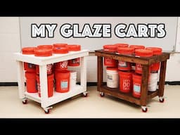 Making the PERFECT Glaze Cart for Glazing Pottery and Storing Ceramic Glazes | Pottery Studio Ideas