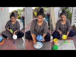 Using Balloon - Jhumar making idea