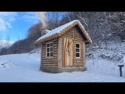 A Man Built an Amazing Bushcraft House. Warmth for Winter