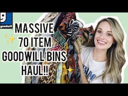 MASSIVE 70 Item Houston Goodwill Outlet + Regular Store Thrift Haul to Resell on Poshmark $$