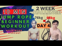 10min Jumping rope after work exercise| For beginners (DAY 4)