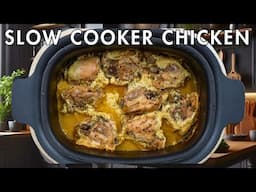 The Best Creamy Garlic Herb Chicken Thighs | Slow Cooker Magic!