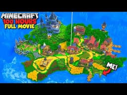 I Survived 100 HOURS On A Modded Minecraft Island [FULL MOVIE]