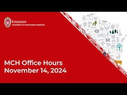 Maternal and Child Health (MCH) Office Hours (11/14/2024)